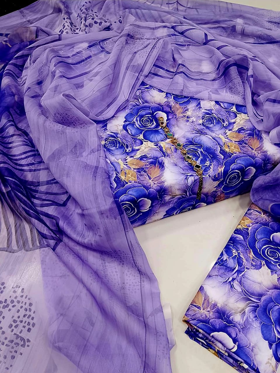 Floral Melody Swiss Lawn Digital Printed