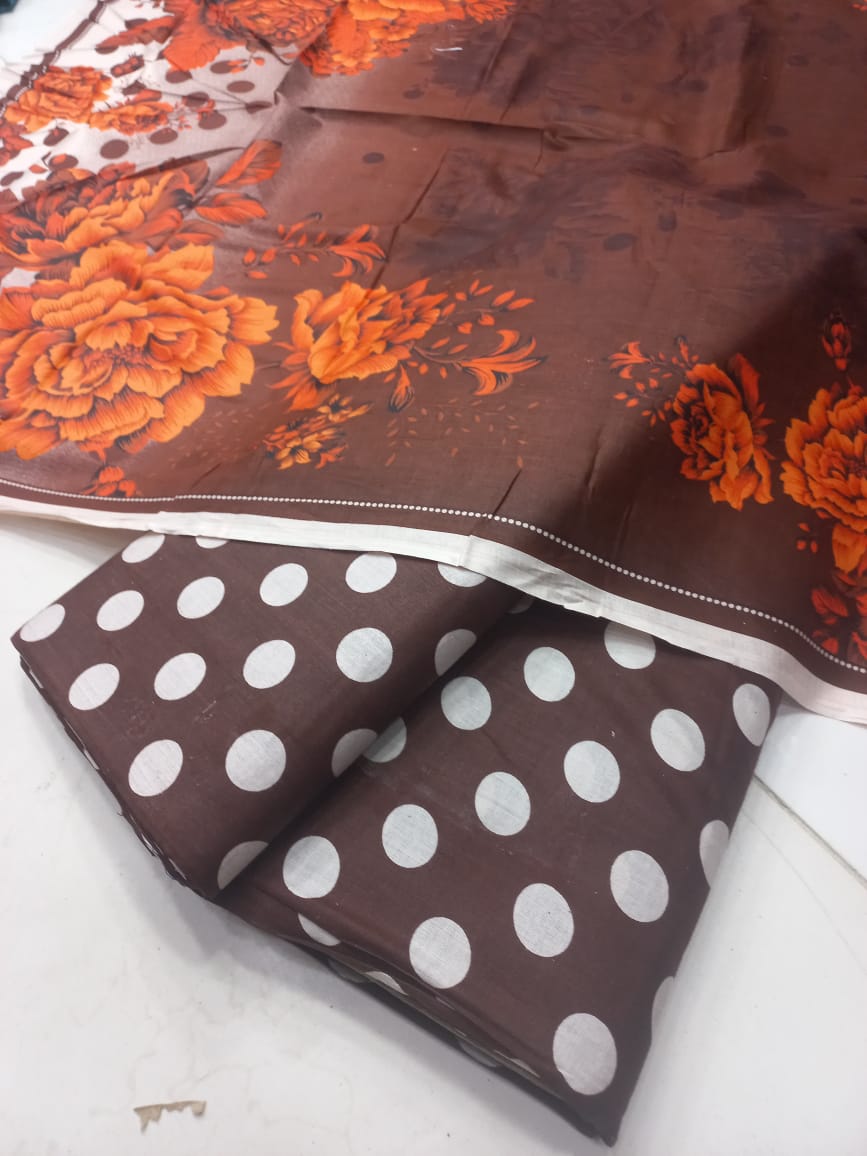 Polka Dot Digital Printed Lawn 3pc Unstiched 2026