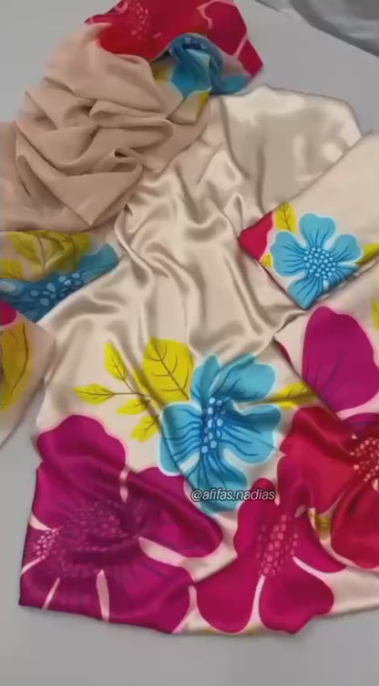 Floral Melody Digital Printed 3pc Unstiched