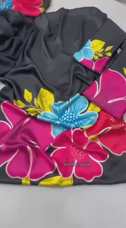 Floral Melody Digital Printed 3pc Unstiched