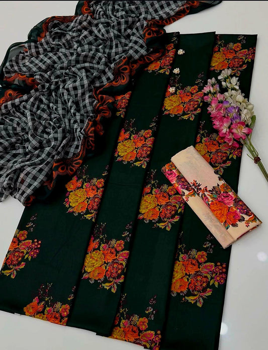 Floral Melody Swiss Lawn Digital Printed