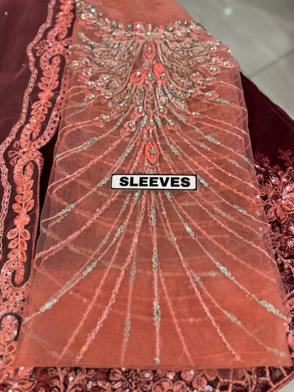 Maria B Wedding Net Saree Collection