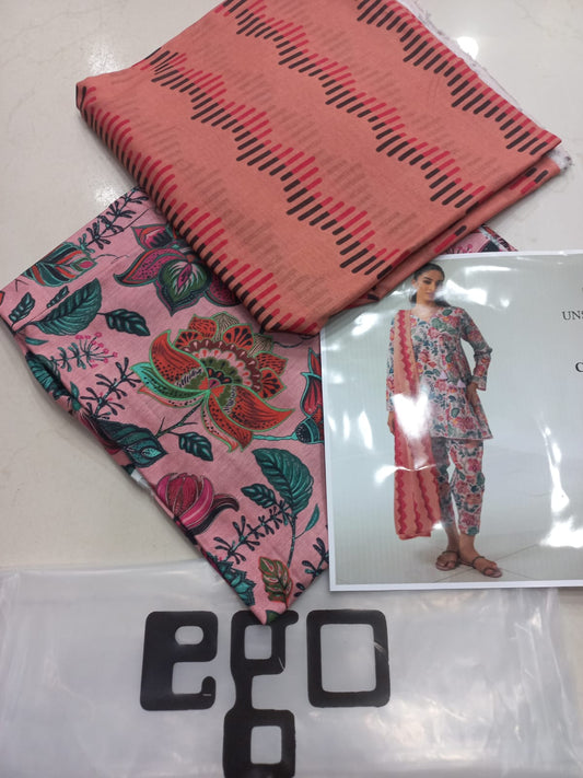 EGO Unstitched 2PC 2026
Two  Pieces Printed Lawn