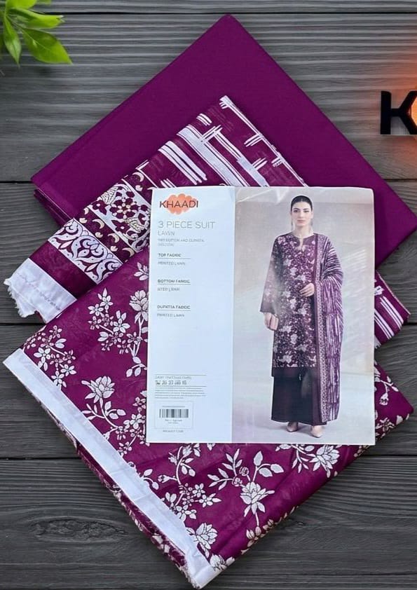 Khaadi Digital Printed Lawn 3pc Unstiched