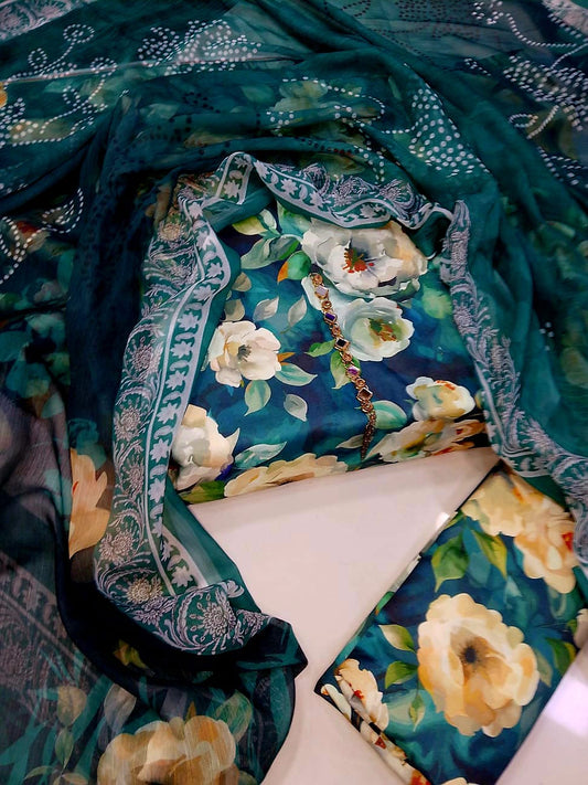 Floral Melody Swiss Lawn Digital Printed