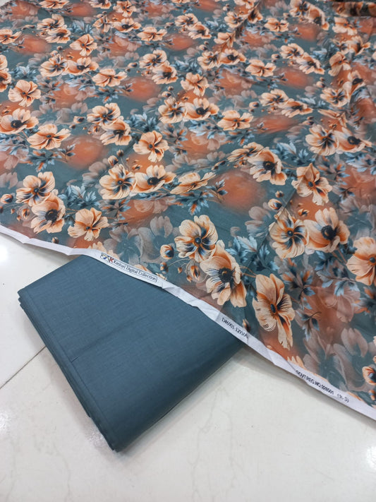 Al-Karam Digital Printed Lawn 2pc Unstiched