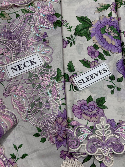 Nureh Embroidered Lawn 3pc Unstiched