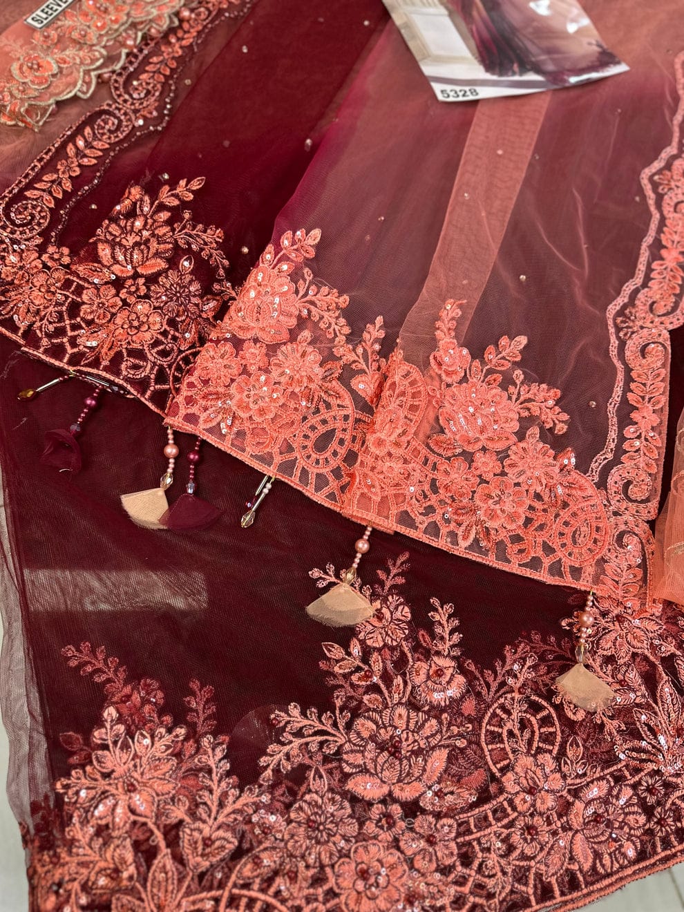Maria B Wedding Net Saree Collection