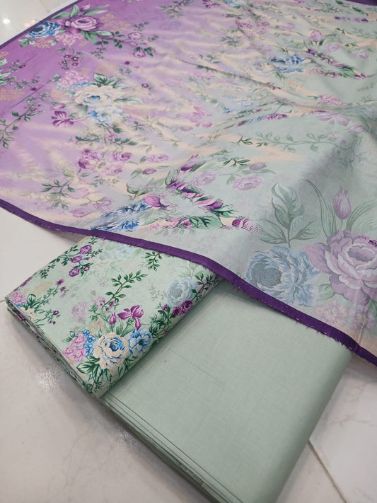 Al-Karam Lawn Digital Printed 3pc Unstiched