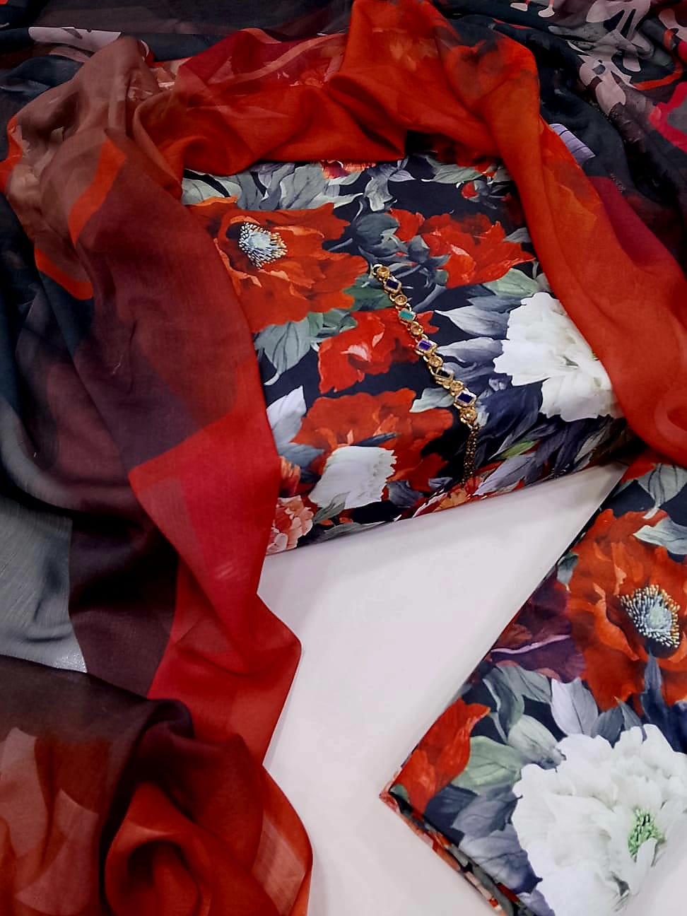 Floral Melody Swiss Lawn Digital Printed