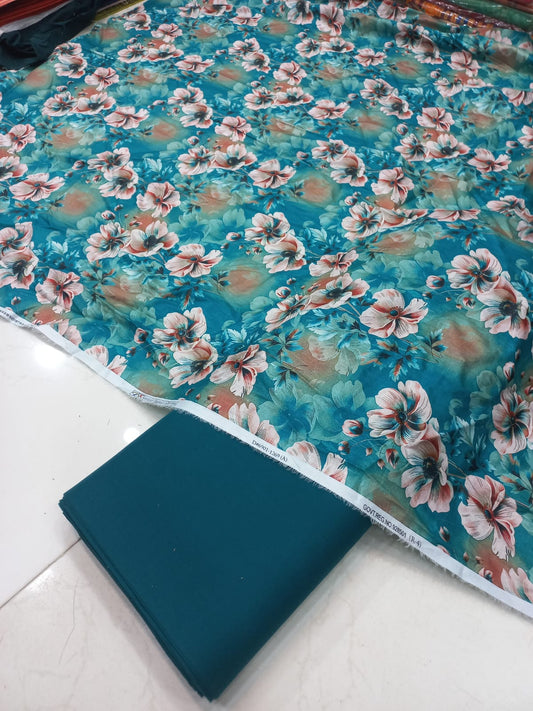 Al-Karam Digital Printed Lawn 2pc Unstiched