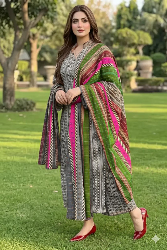 Trending Lawn Digital Printed 3pc Unstiched