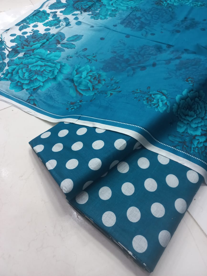 Polka Dot Digital Printed Lawn 3pc Unstiched 2026