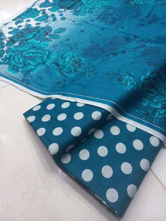 Polka Dot Digital Printed Lawn 3pc Unstiched 2026