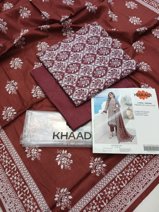 Khaadi Lawn Digital Printed 3pc Unstiched