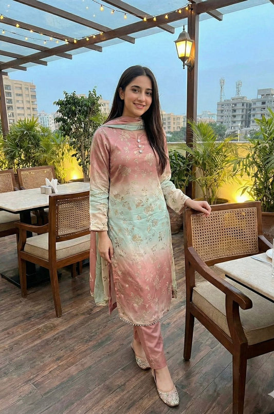 Double Shaded Melody Digital Printed