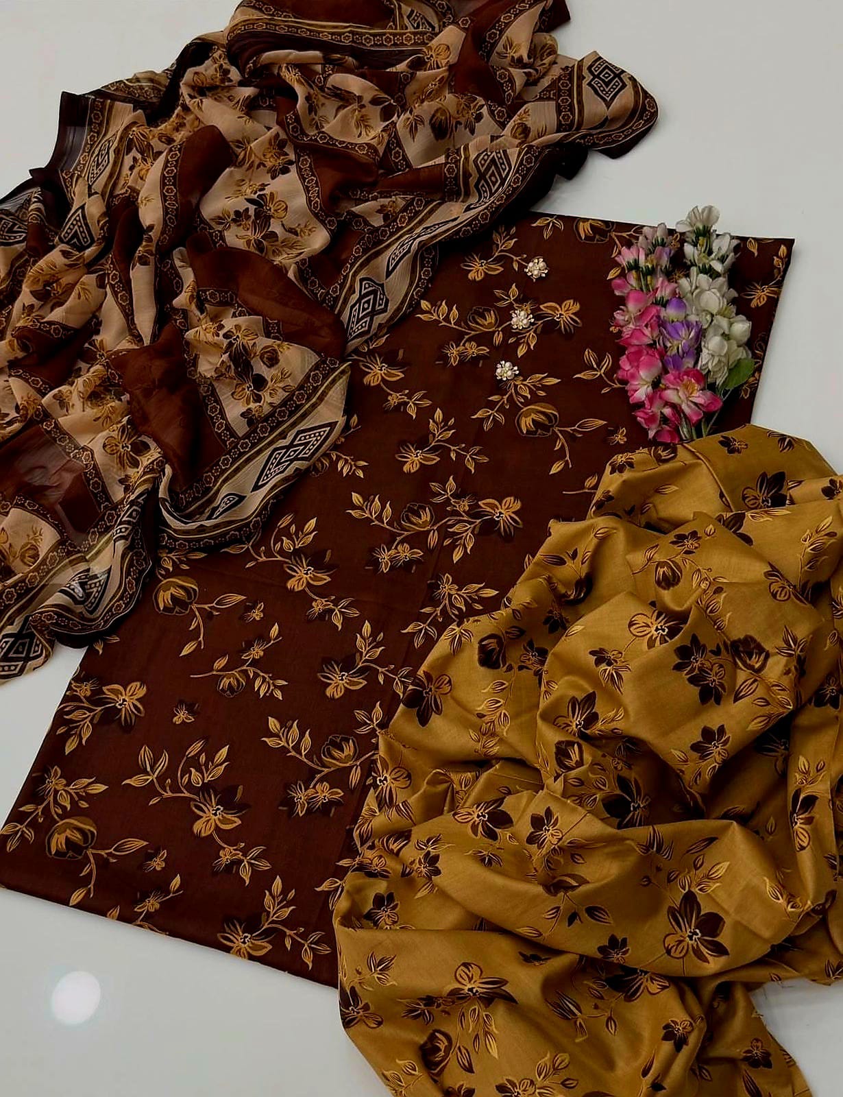 Floral Melody Swiss Lawn Digital Printed