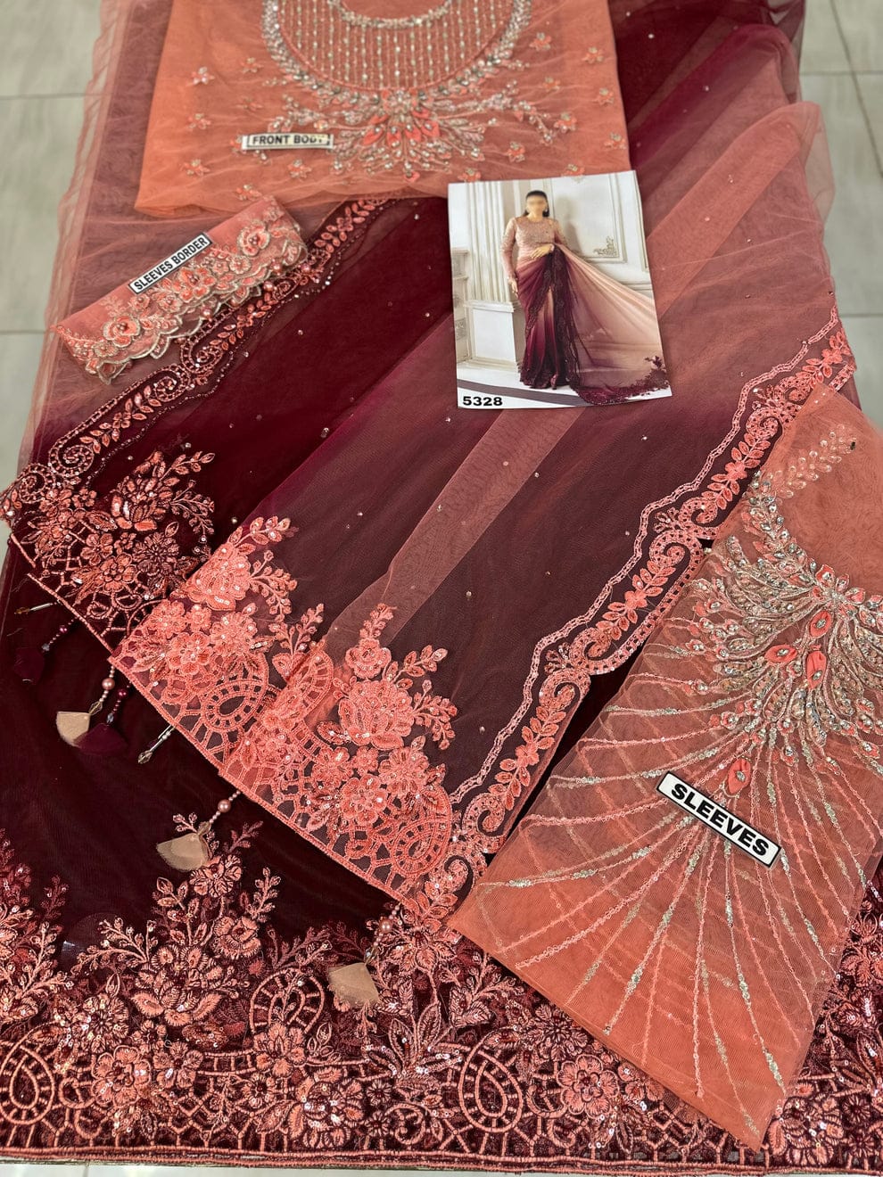 Maria B Wedding Net Saree Collection