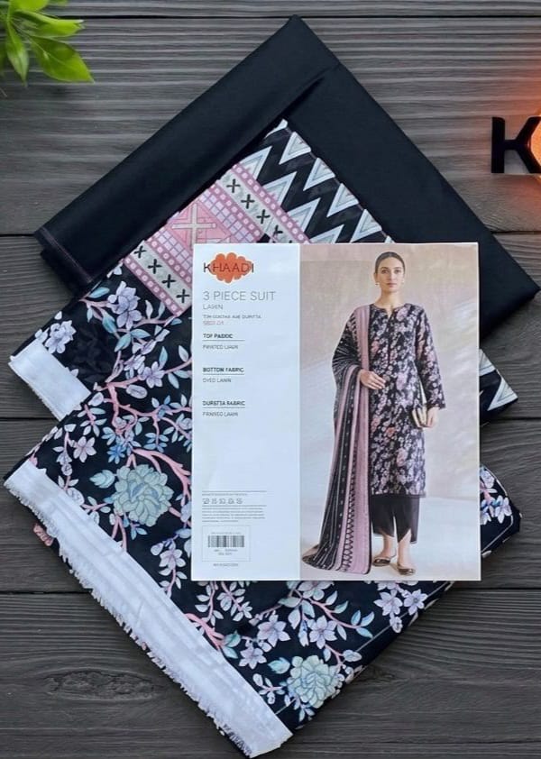 Khaadi Digital Printed Lawn 3pc Unstiched