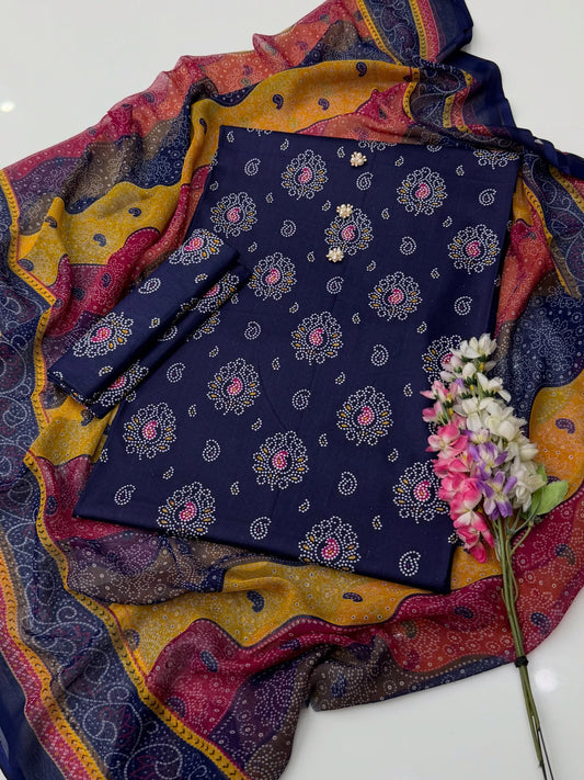 Chunri Print Lawn Collection 3pc Unstiched