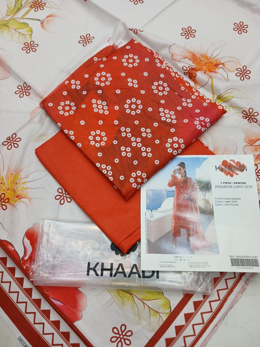 Khaadi Lawn Digital Printed 3pc Unstiched