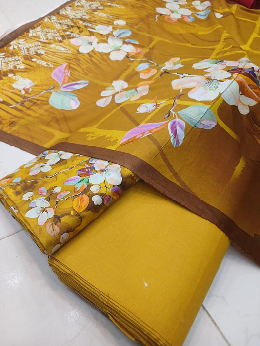 Al-Karam Lawn Digital Printed 3pc Unstiched