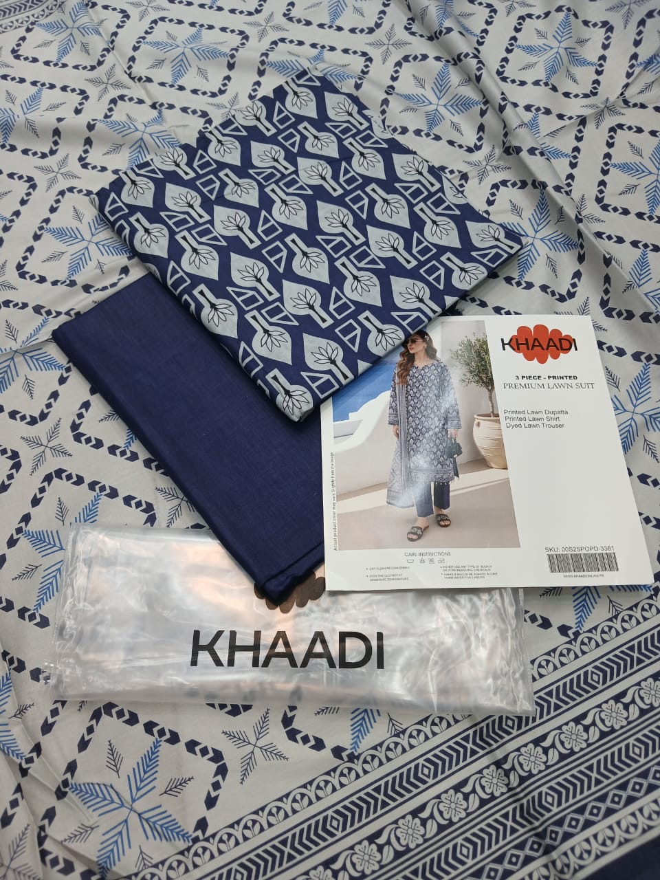 Khaadi Lawn Digital Printed 3pc Unstiched