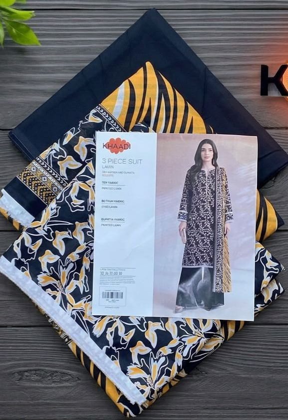 Khaadi Digital Printed Lawn 3pc Unstiched