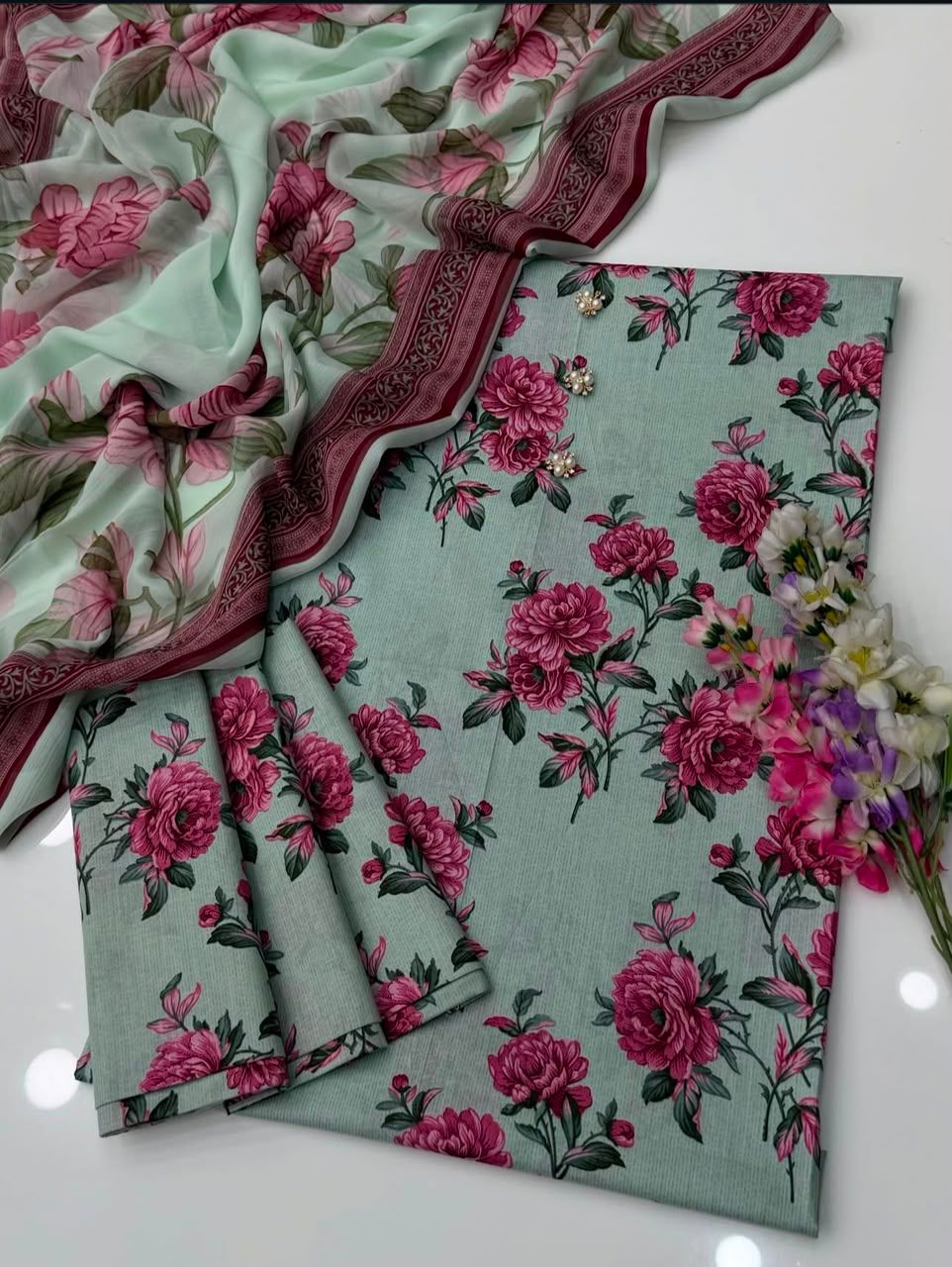 Floral Melody Swiss Lawn Digital Printed