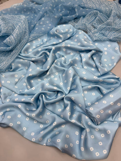 Floral Melody Chunri Digital Printed 3pc Unstiched