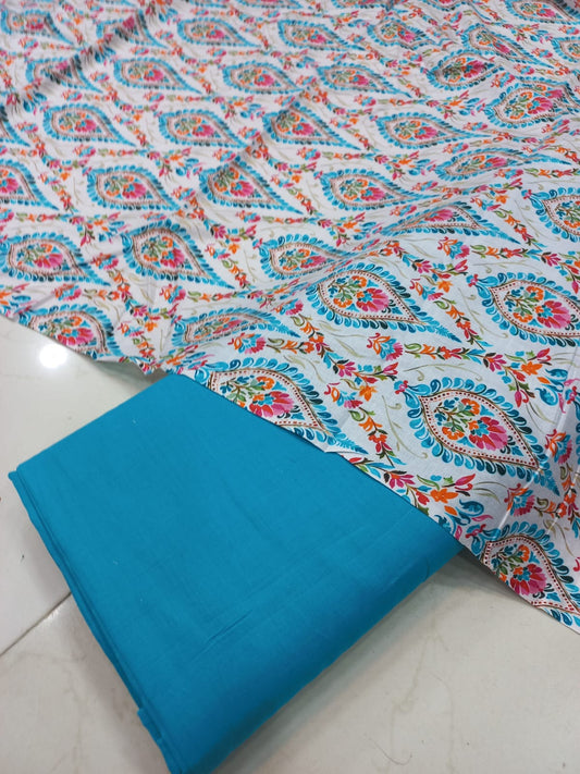 Al-Karam Digital Printed Lawn 2pc Unstiched