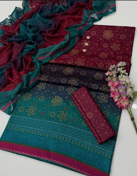 Floral Melody Swiss Lawn Digital Printed