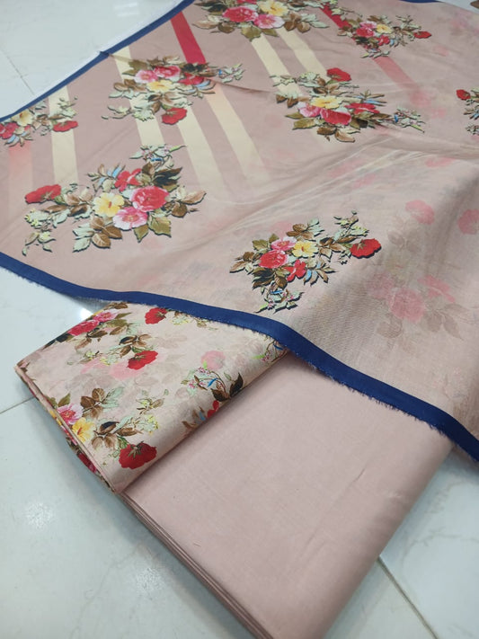 Al-Karam Lawn Digital Printed 3pc Unstiched