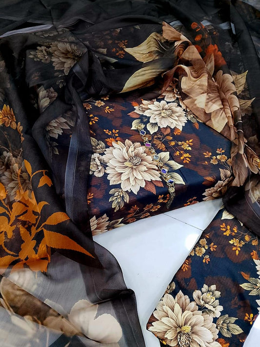 Floral Melody Swiss Lawn Digital Printed