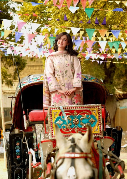 Aneela's Chikankari Embroidered Lawn 3pc Unstiched