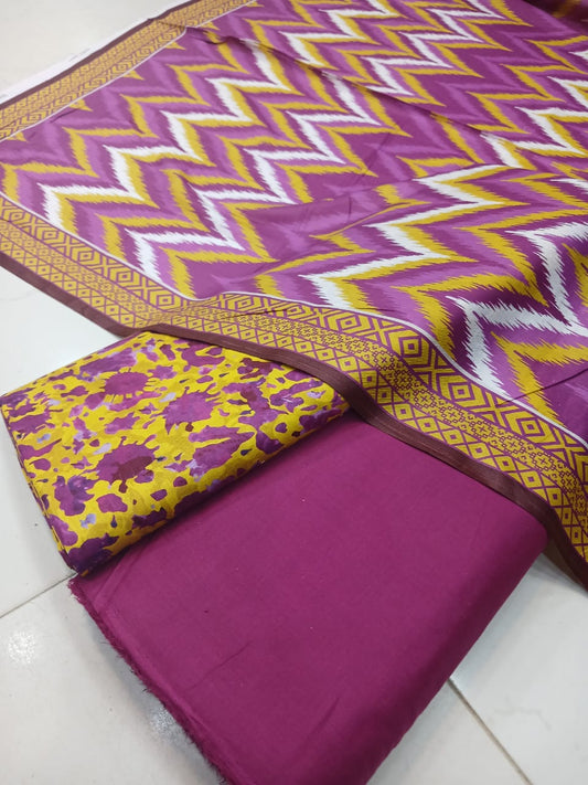Al-Karam Lawn Digital Printed 3pc Unstiched