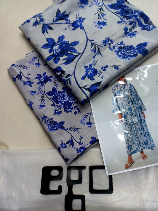 EGO Unstitched 2PC 2026
Two  Pieces Printed Lawn