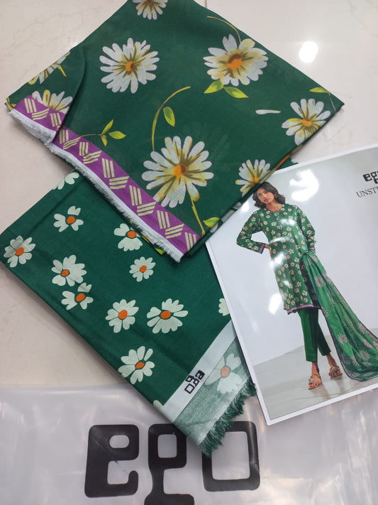 EGO Unstitched 2PC 2026
Two  Pieces Printed Lawn