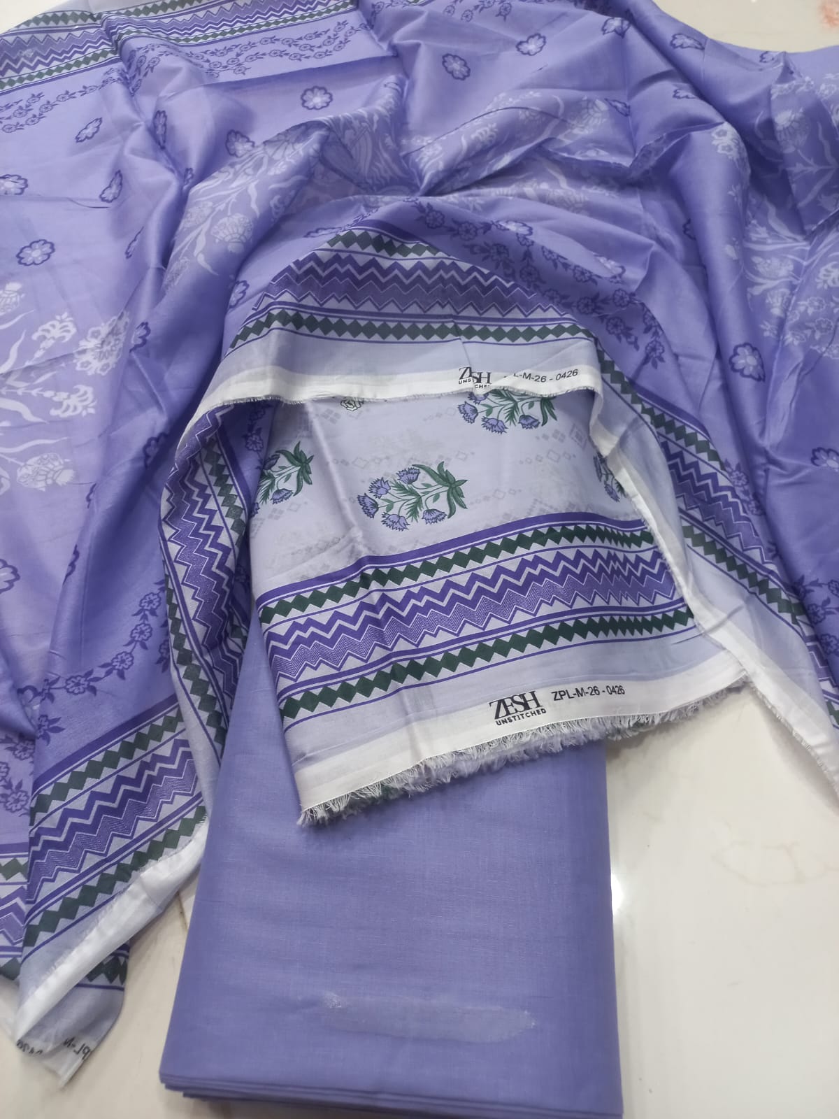 Zeesh Digital Printed Lawn 3pc Unstiched ZEESH TEXTILE 2026 Latest Collection