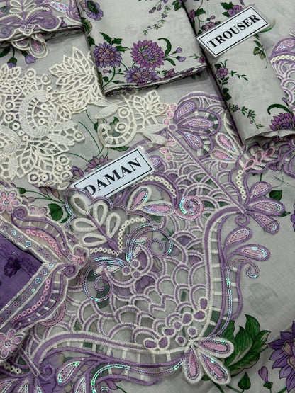 Nureh Embroidered Lawn 3pc Unstiched