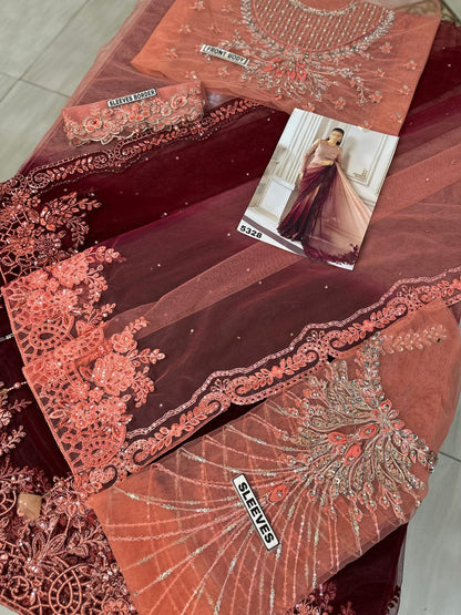Maria B Wedding Net Saree Collection
