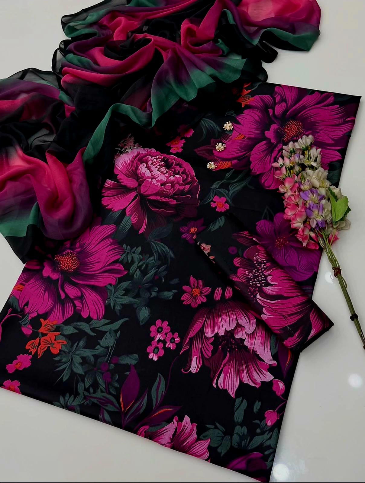 Floral Melody Swiss Lawn Digital Printed