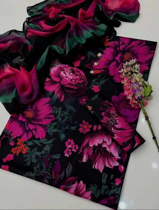 Floral Melody Swiss Lawn Digital Printed
