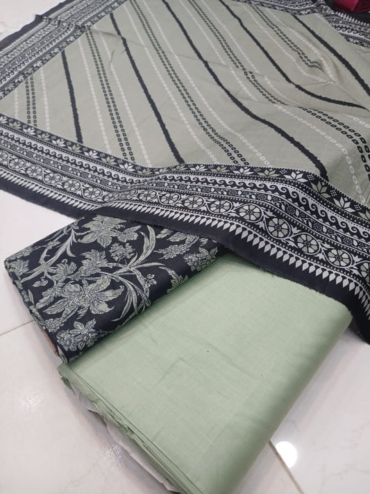 Al-Karam Lawn Digital Printed 3pc Unstiched