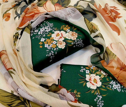 Floral Melody Swiss Lawn Digital Printed