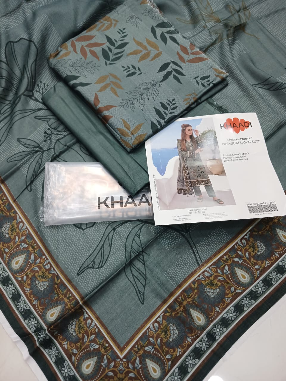 Khaadi Lawn Digital Printed 3pc Unstiched