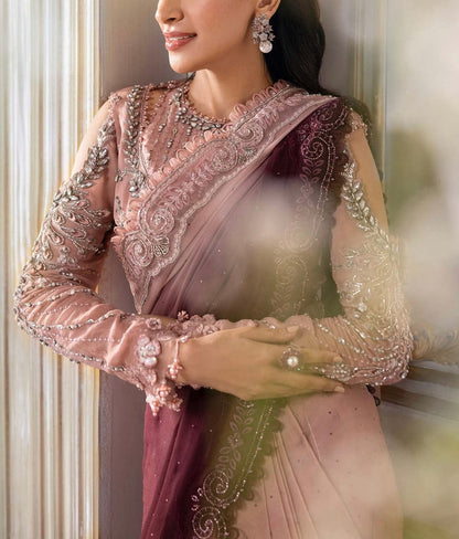Maria B Wedding Net Saree Collection