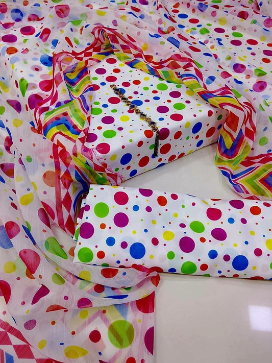 Floral Melody Swiss Lawn Digital Printed
