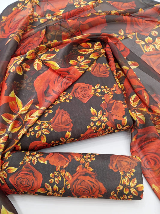 Floral Melody Swiss Lawn Digital Printed
