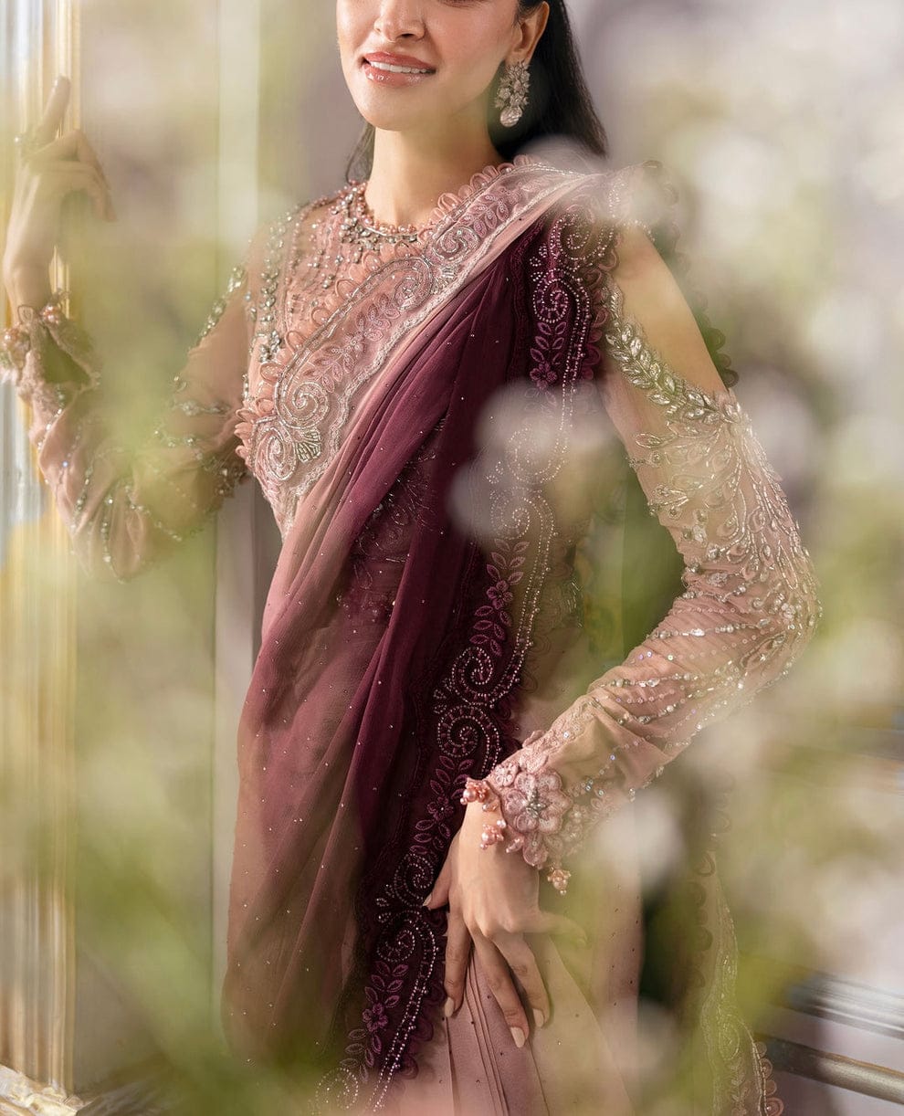 Maria B Wedding Net Saree Collection